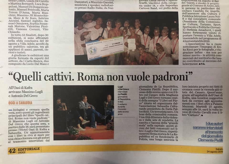 Latina Editoriale Oggi : 24 agosto 2019