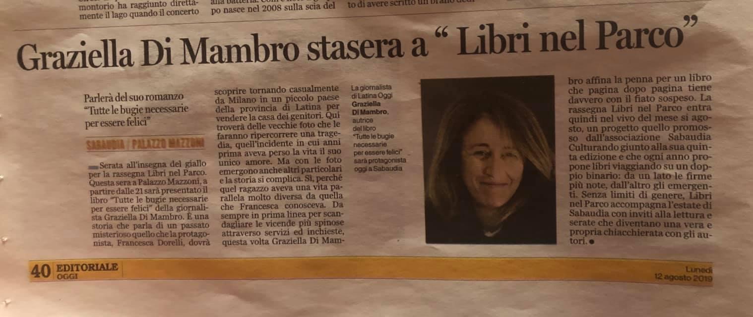 Latina Editoriale Oggi: 12 agosto 2019