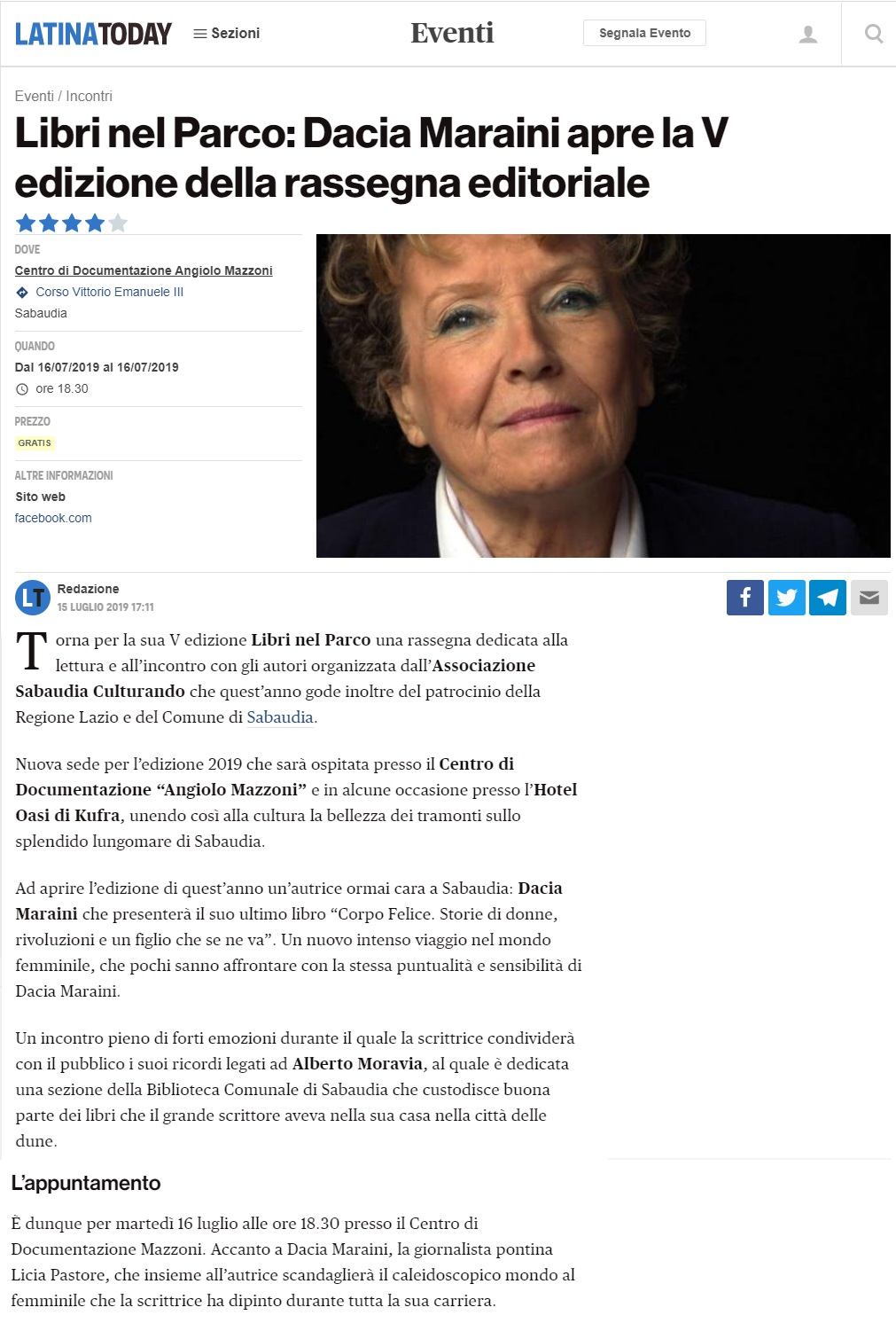 LatinaToday 15 luglio 2019