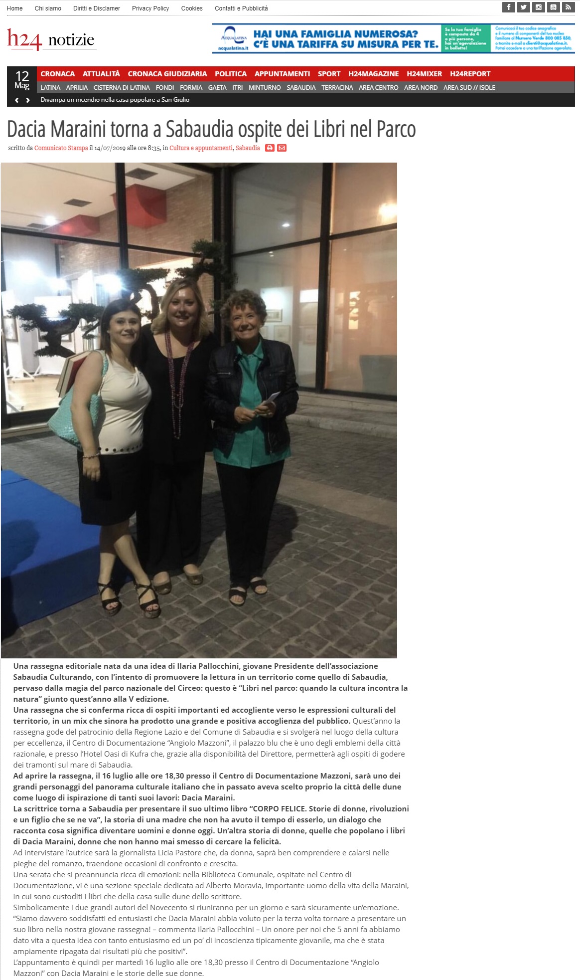 h24 14 luglio 2019