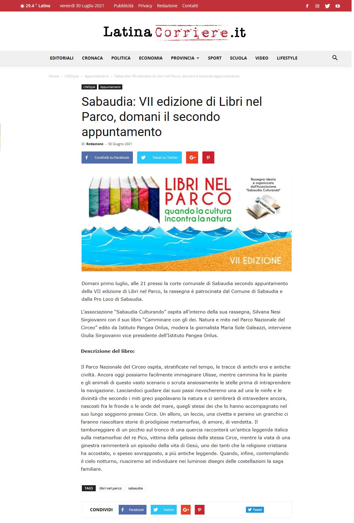 LatinaCorriere.it 30 Giugno 2021