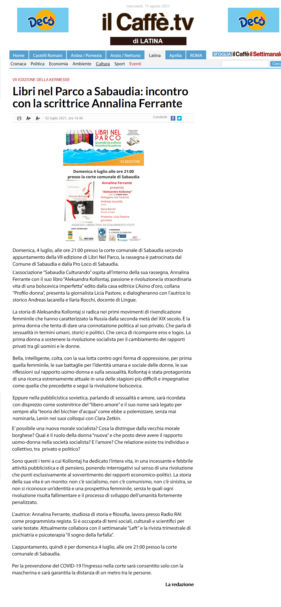 ilCaffe.tv 2 luglio 2021