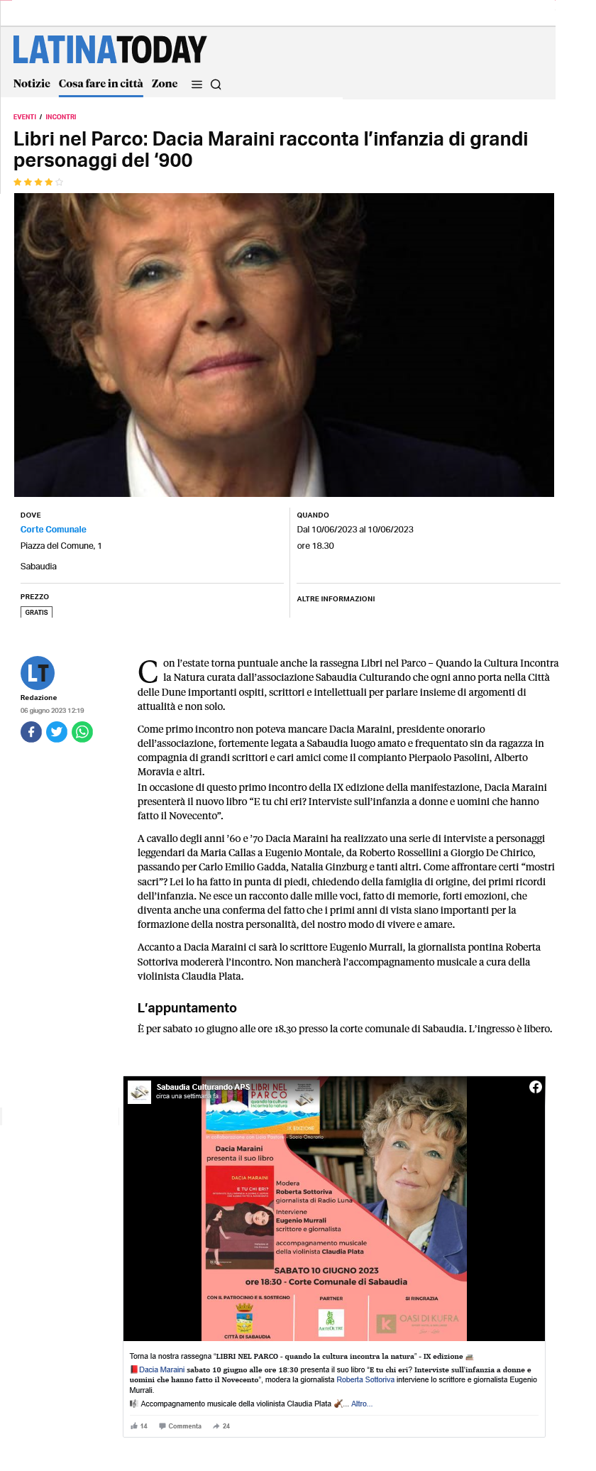 Latina Today: 10 giugno 2023